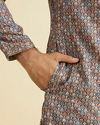 Manyavar Men Elegant Dark Blue Kurta Pajama