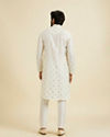 Manyavar Men Warm White Elegance Kurta Pajama