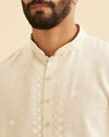 Manyavar Men Cream Kurta Pajama Set