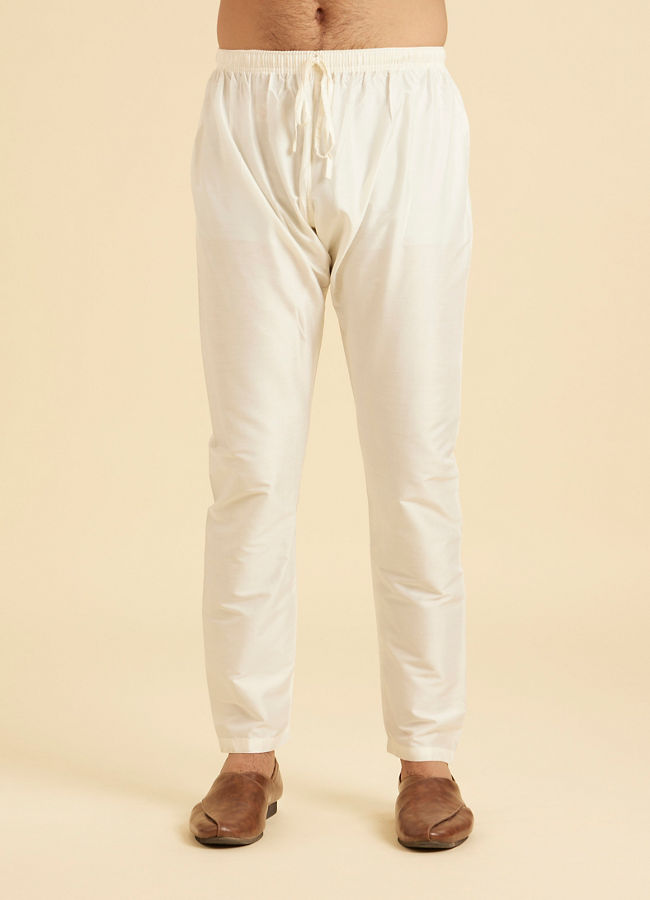 Manyavar Men Cream Kurta Pajama Set