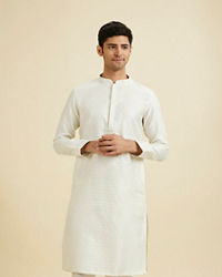 Manyavar Men Warm White Kurta Pajama