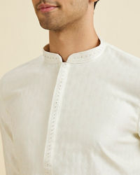 Manyavar Men Warm White Kurta Pajama