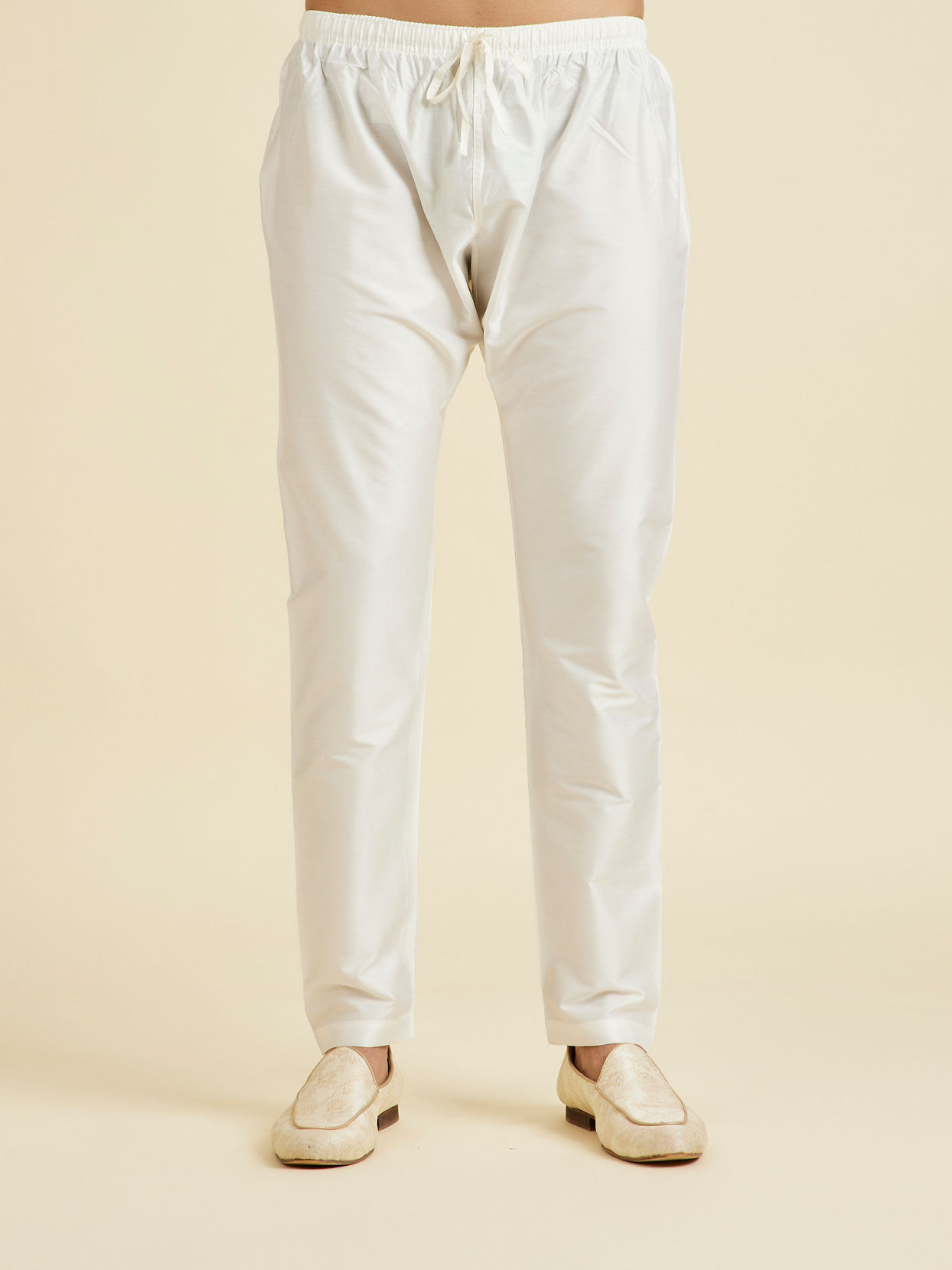 Manyavar Men Warm White Kurta Pajama