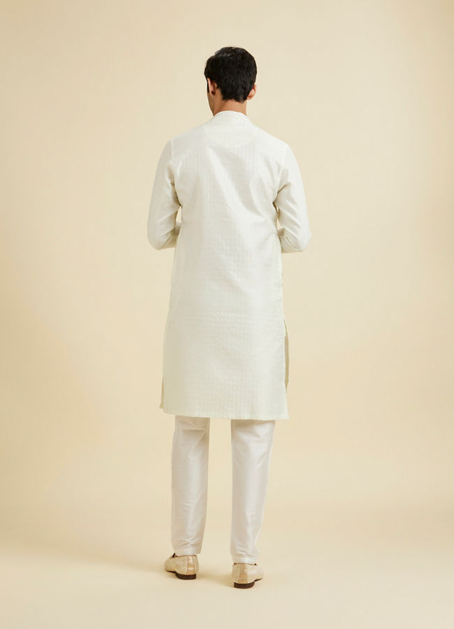 Manyavar Men Warm White Kurta Pajama