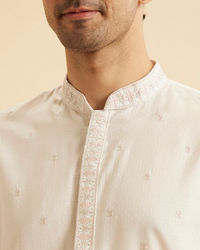 Manyavar Men Elegant White Kurta Pajama