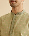 Manyavar Men Elegant Green Symphony Kurta Pajama