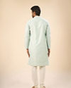 Manyavar Men Brocade Kurta Pajama in Light Blue