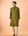 Manyavar Men Opulent Olive Green Kurta Pajama
