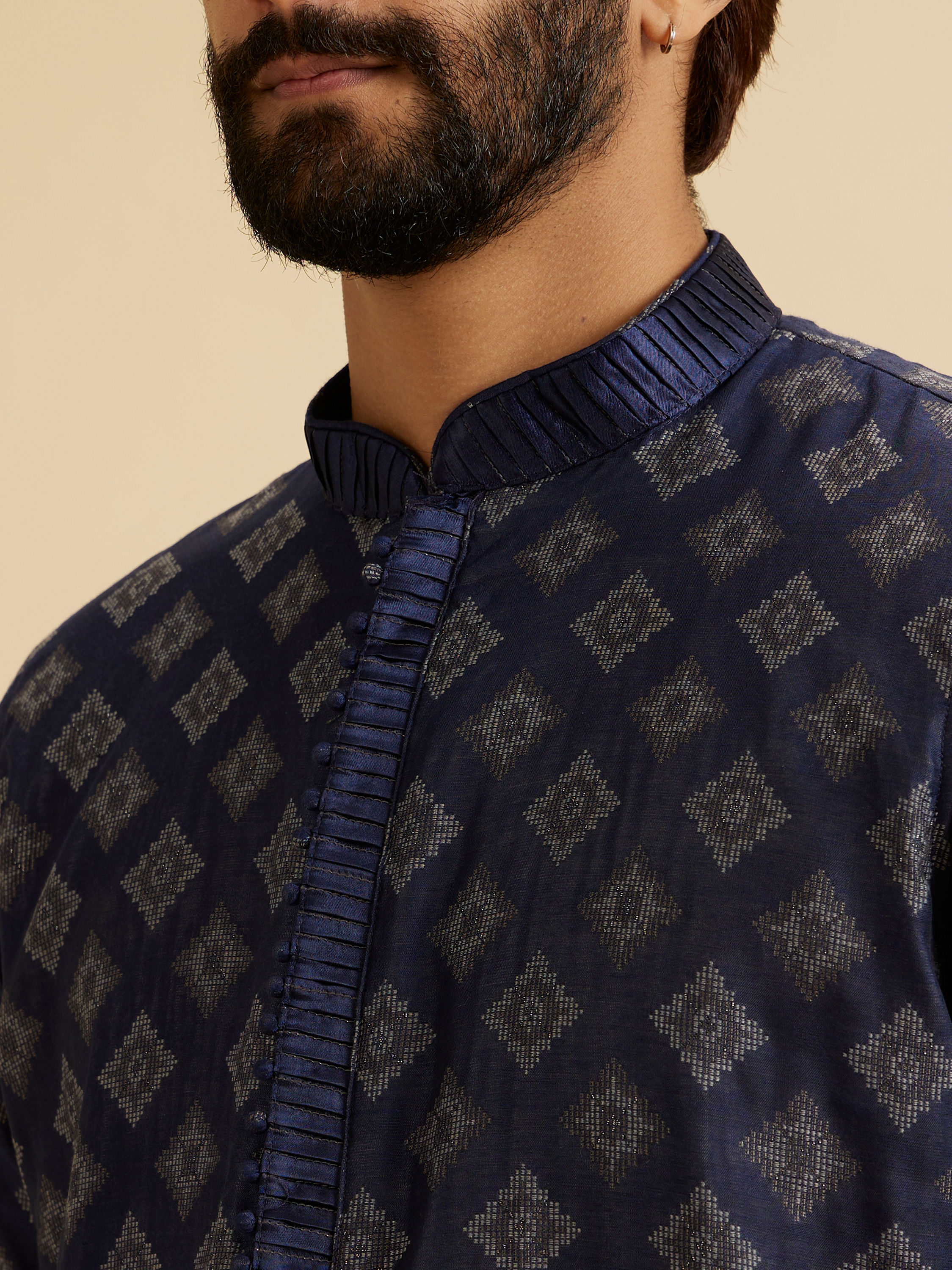 Manyavar Men Aegean Blue Grace Kurta Pajama