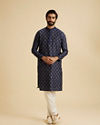 Manyavar Men Aegean Blue Grace Kurta Pajama