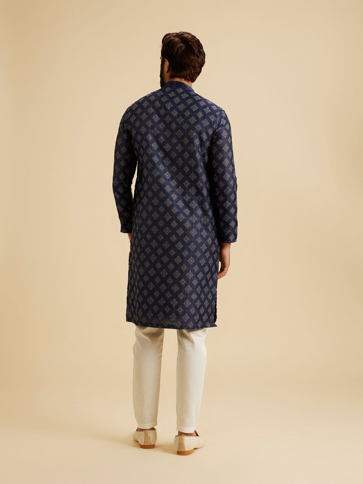 Manyavar Men Aegean Blue Grace Kurta Pajama
