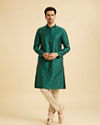 Manyavar Men Regal Teal Green Kurta Pajama