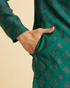 Manyavar Men Regal Teal Green Kurta Pajama