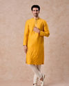 Manyavar Men Radiant Mustard Kurta Pajama Set