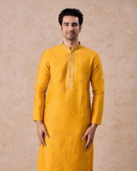 Manyavar Men Radiant Mustard Kurta Pajama Set
