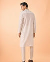 Manyavar Men Warm White Elegance Kurta Pajama