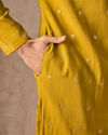 Manyavar Men Mehndi Green Graceful Kurta Pajama Dupatta Set