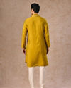 Manyavar Men Mehndi Green Graceful Kurta Pajama Dupatta Set
