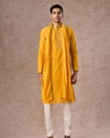 Manyavar Men Mustard Ensemble of Classic Elegance Kurta Pajama