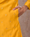 Manyavar Men Mustard Ensemble of Classic Elegance Kurta Pajama