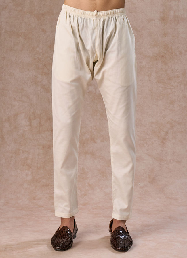 Manyavar Men Mustard Ensemble of Classic Elegance Kurta Pajama