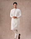 Manyavar Men Radiant Cream Kurta Pajama Dupatta Set