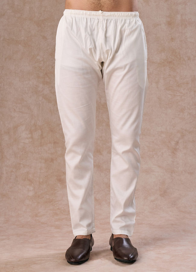 Manyavar Men Radiant Cream Kurta Pajama Dupatta Set