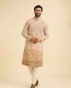 Manyavar Men Fawn Elegance Kurta Pajama