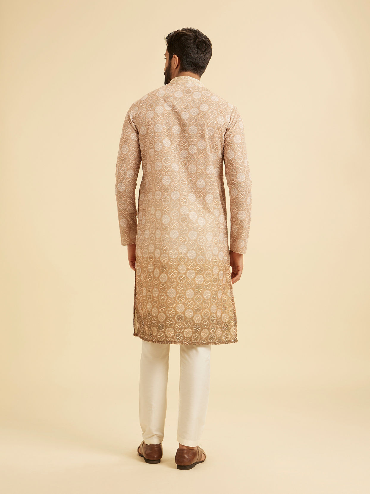 Manyavar Men Fawn Elegance Kurta Pajama