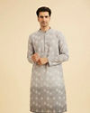 Manyavar Men Enigmatic Dark Grey Kurta Pajama