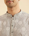 Manyavar Men Enigmatic Dark Grey Kurta Pajama