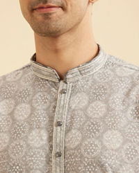 Manyavar Men Enigmatic Dark Grey Kurta Pajama