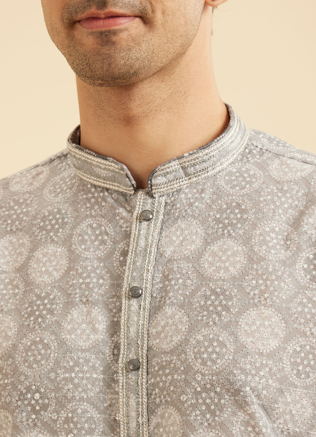 Manyavar Men Enigmatic Dark Grey Kurta Pajama