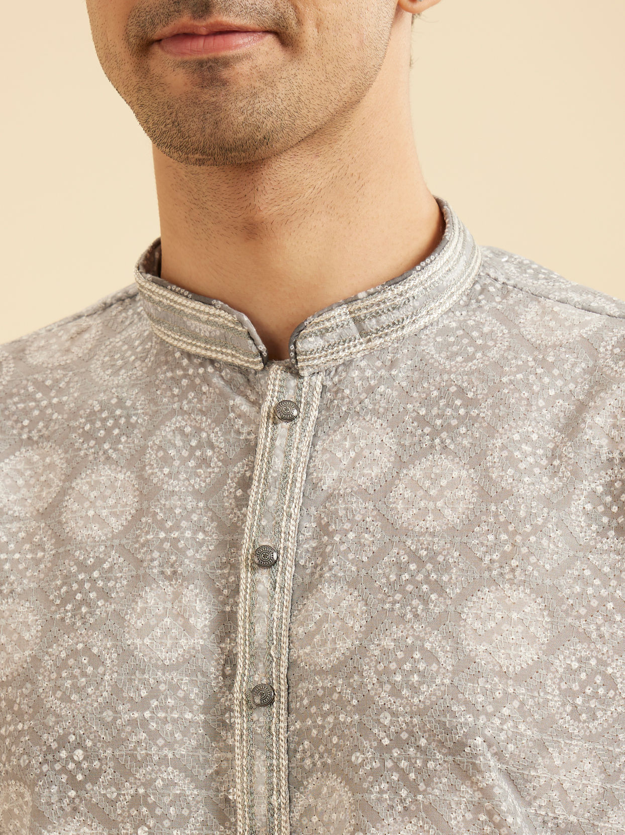 Manyavar Men Enigmatic Dark Grey Kurta Pajama