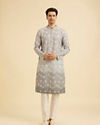 Manyavar Men Enigmatic Dark Grey Kurta Pajama