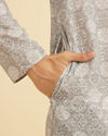 Manyavar Men Enigmatic Dark Grey Kurta Pajama