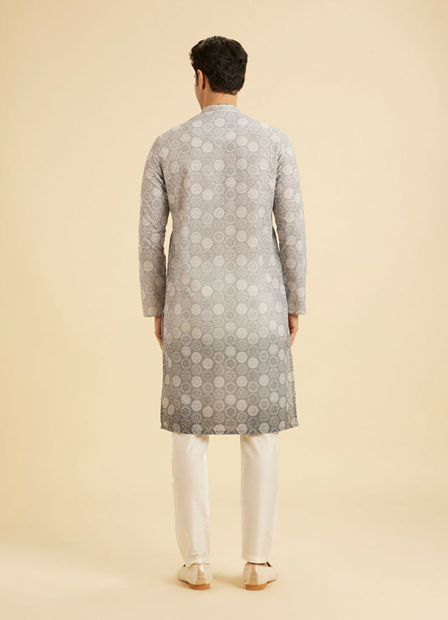 Manyavar Men Enigmatic Dark Grey Kurta Pajama