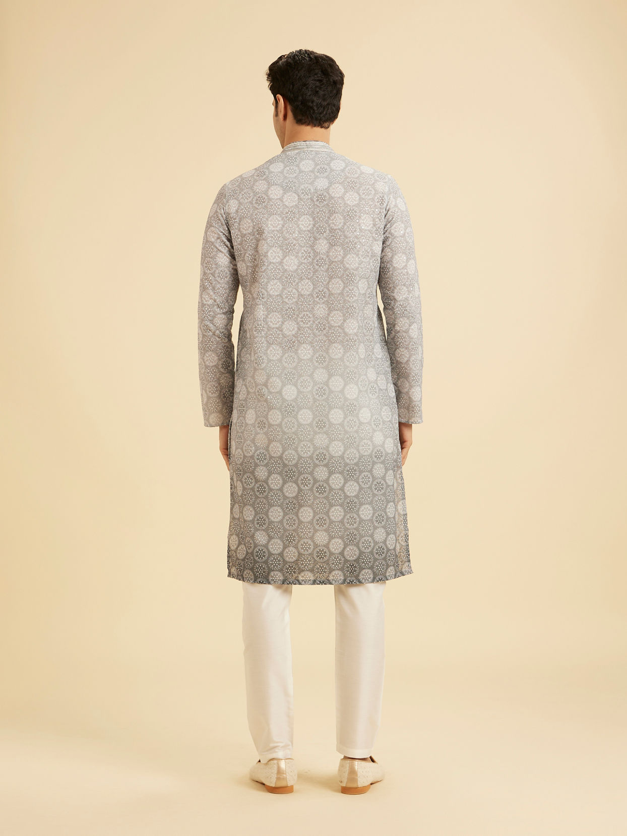 Manyavar Men Enigmatic Dark Grey Kurta Pajama