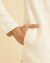 Manyavar Men Cream Hued Elegance Kurta Pajama