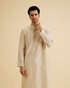 Manyavar Men Elegant Beige Kurta Pajama