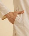 Manyavar Men Elegant Beige Kurta Pajama