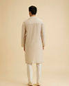 Manyavar Men Elegant Beige Kurta Pajama