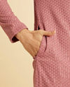 Manyavar Men Dusty Pink Elegance Kurta Pajama