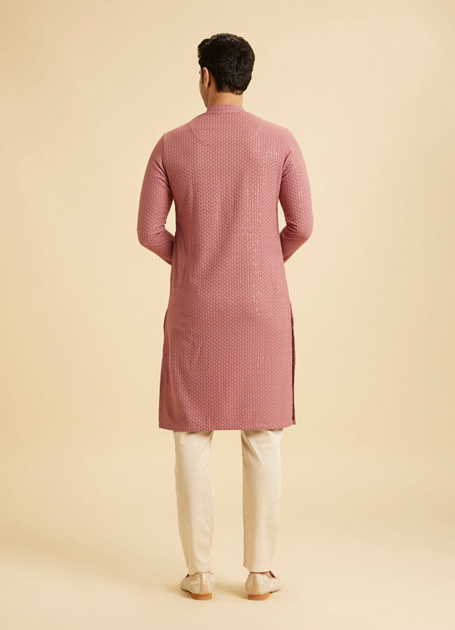 Manyavar Men Dusty Pink Elegance Kurta Pajama