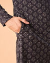 Manyavar Men Dark Grey Royal Elegance Kurta Pajama