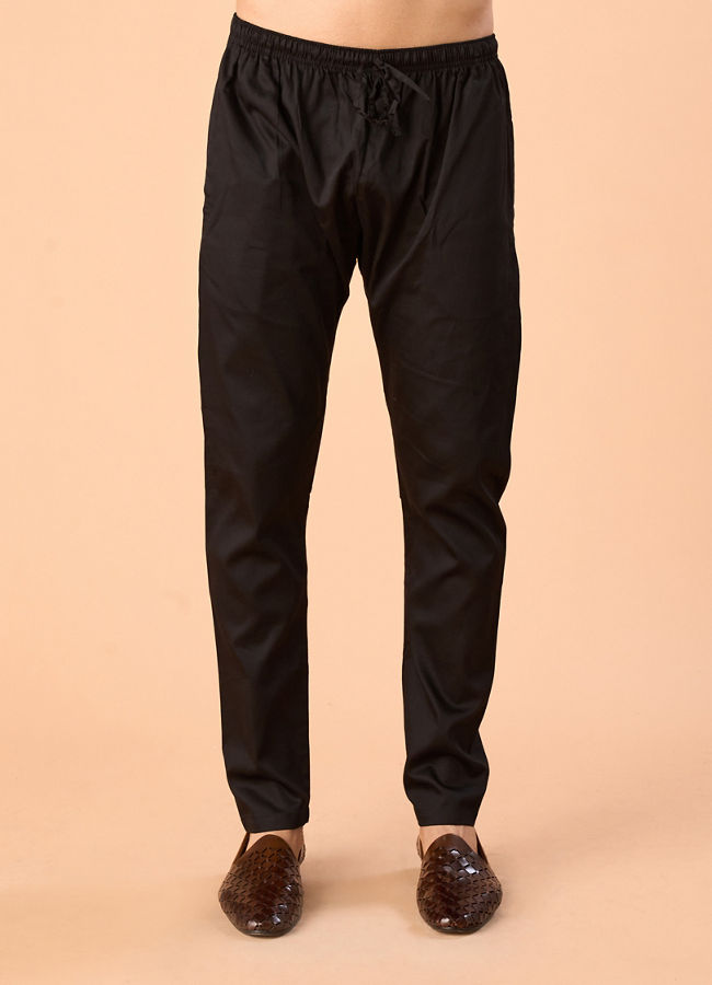 Manyavar Men Dark Grey Royal Elegance Kurta Pajama