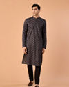 Manyavar Men Dark Grey Royal Elegance Kurta Pajama