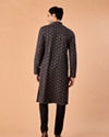 Manyavar Men Dark Grey Royal Elegance Kurta Pajama