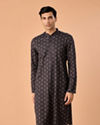 Manyavar Men Dark Grey Royal Elegance Kurta Pajama
