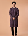 Manyavar Men Purple Elegance Kurta Pajama